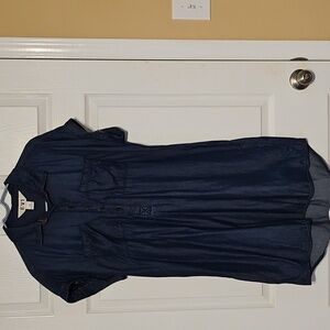 EV1 Denim Style Button Front Shirt Dress